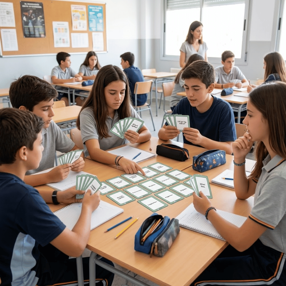 Recurso didáctico gamificado de Matemáticas para 1.º de ESO: "Party Didáctico". Juego de mesa por equipos para repasar razones, proporciones y fracciones.