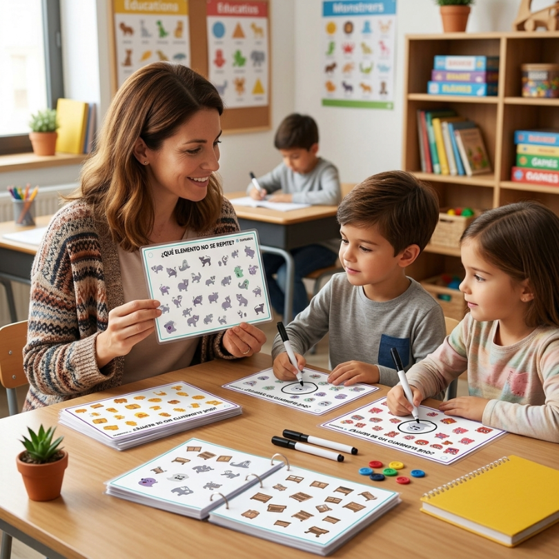 este recurso educativo consiste en un pack de 12 tarjetas diseñadas para mejorar la concentración la lógica y la agudeza visual en alumnos de educación primaria...