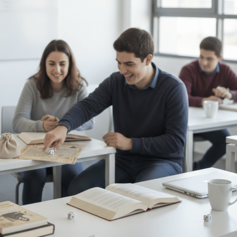 Descarga el tablero 6x6 de Descartes para repasar Historia de la Filosofía en 2.º de Bachillerato. Gamifica el estudio de la duda metódica.