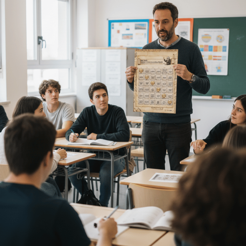 Descarga este tablero educativo sobre Karl Marx para Bachillerato. Un recurso ideal para trabajar el materialismo histórico, la alienación y la lucha de clases