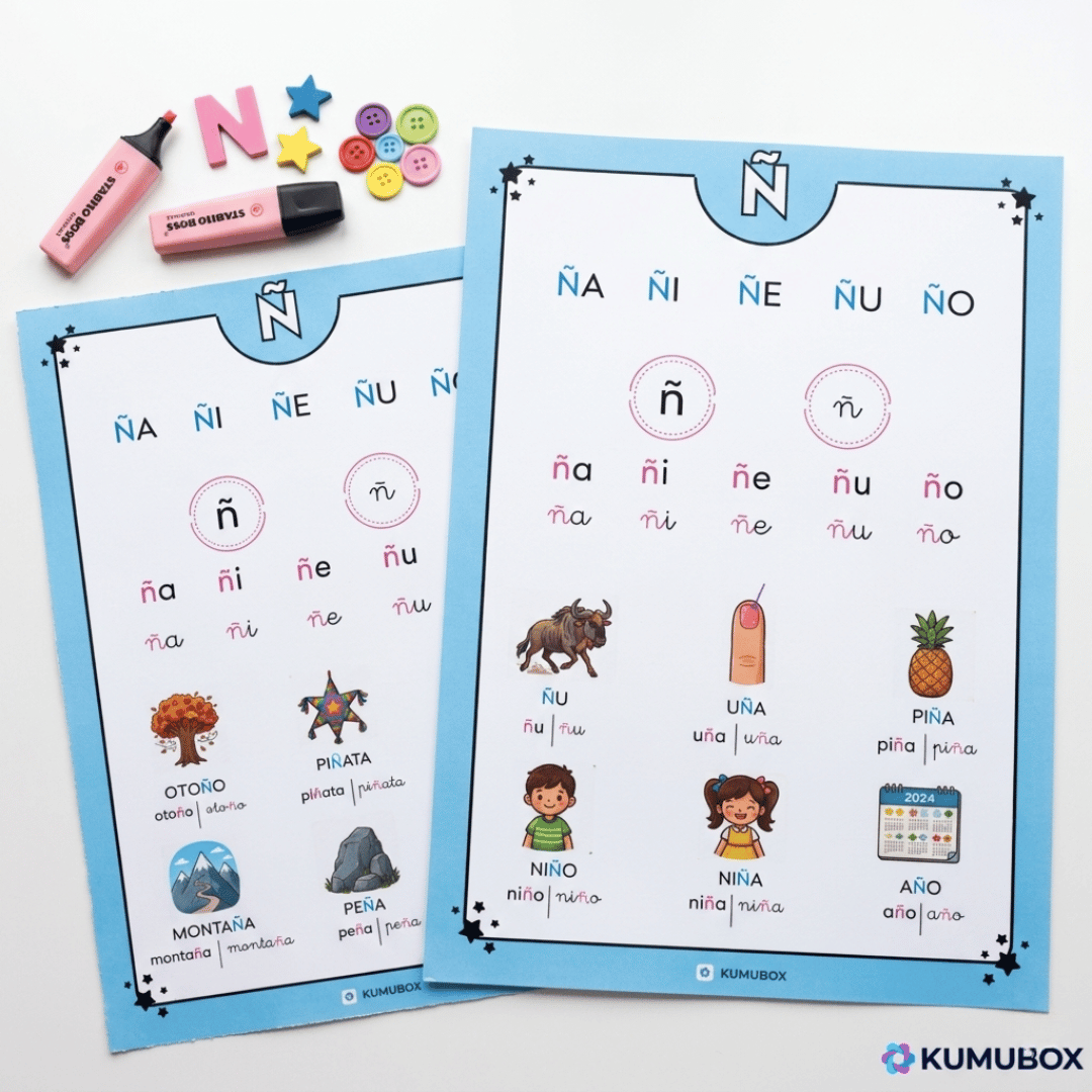 Descubre la Cartilla de lectura de la Letra Ñ para Educación Infantil (5 años) y 1º de Primaria. Trabaja la correspondencia fonema-grafema, sílabas, palabras il