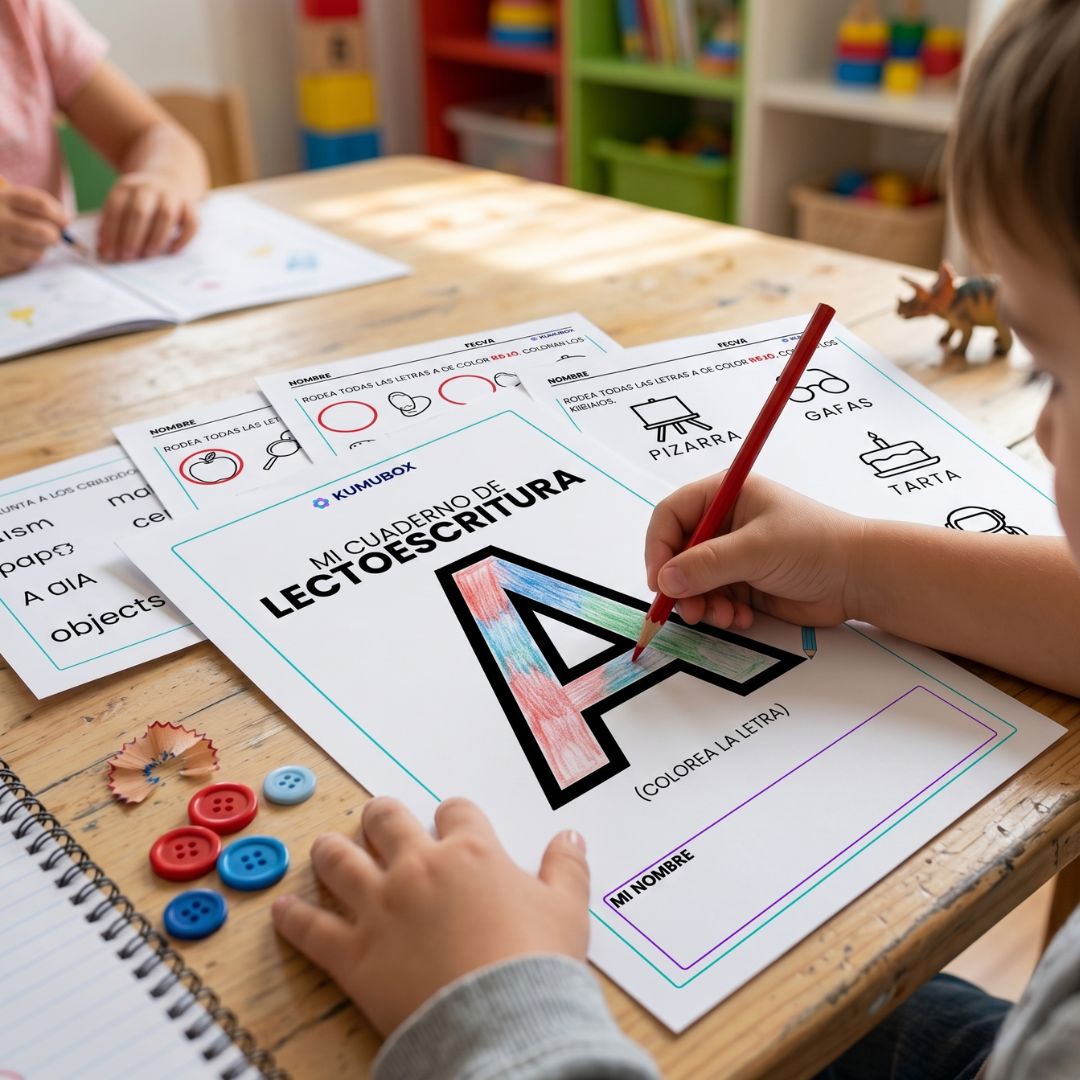 este cuadernillo de lectoescritura para infantil permite a los niños y niñas iniciarse en el reconocimiento trazo y uso de la letra a a través de actividades lú...
