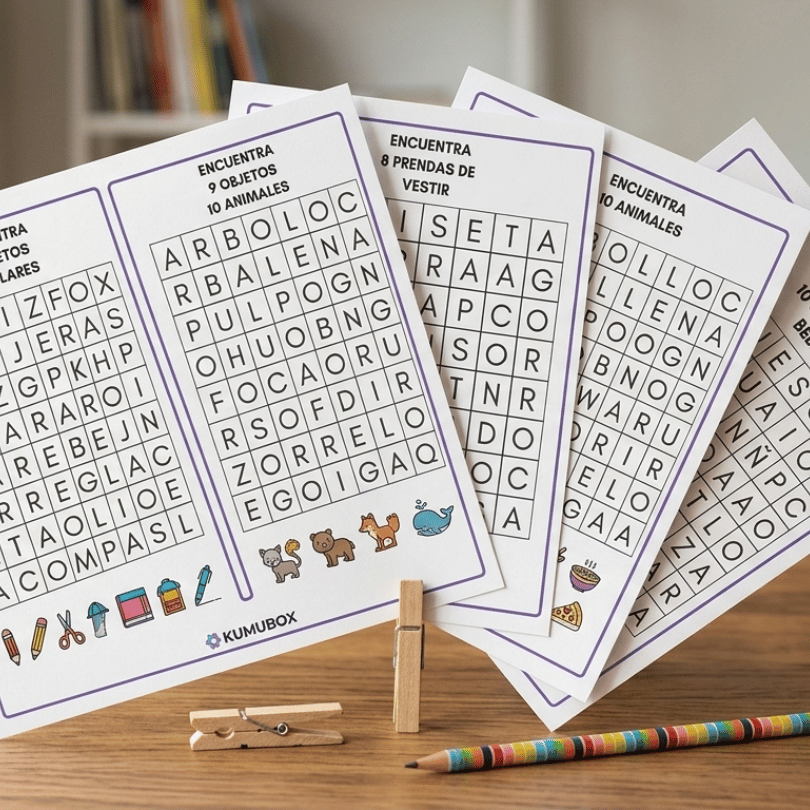 este recurso incluye 4 sopas de letras con diferentes temáticas diseñadas para mejorar la concentración y la lectoescritura en alumnado con tdah cada sopa de le...