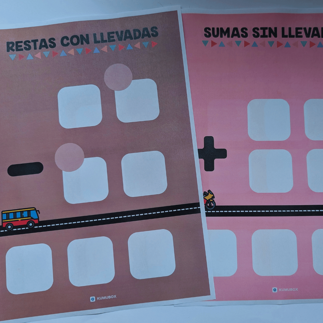 Plantillas visuales y manipulativas para practicar la suma y la resta en Infantil y Primaria. Un recurso ideal para desarrollar el cálculo, la agilidad mental