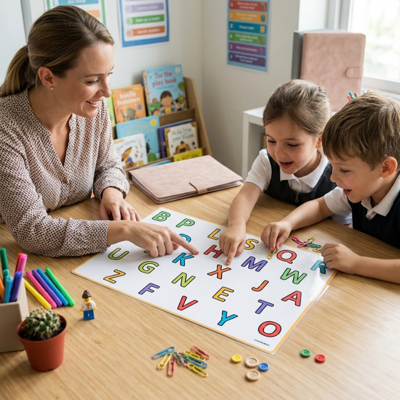 juego interactivo basado en la dinámica del lince para que los estudiantes encuentren y reconozcan las letras del alfabeto en inglés promueve el reconocimiento...