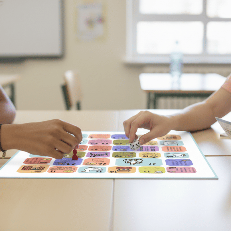 oca salud mental, juego de mesa emociones, recursos educación emocional, dinámicas salud mental aula, juego tutoría primaria, juego secundaria valores,