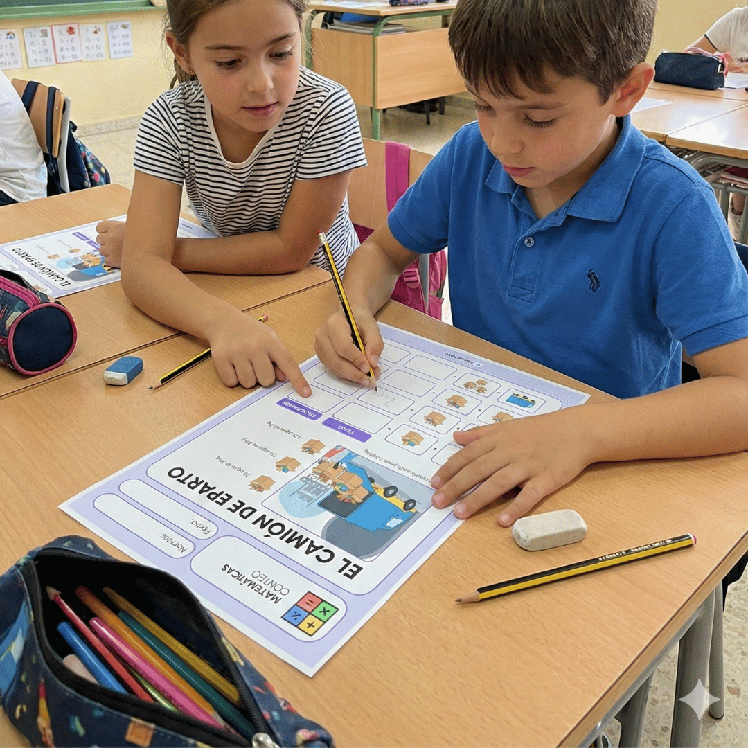 Recurso de matemáticas para el 3.º ciclo de Primaria centrado en el conteo y la numeración. Disponible en seis idiomas, fomenta la competencia STEM, el razonami
