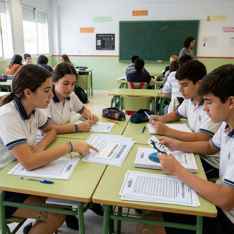 Descarga "El algoritmo secuestrado", un divertido breakout educativo en sobres para 3.º de ESO. Trabaja el bienestar digital, la ergonomía.