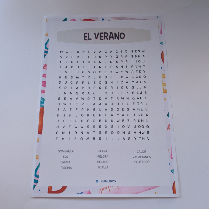 Sopa de letras educativa para trabajar vocabulario, atención y discriminación visual en primaria. Ideal para repaso, actividades lúdicas o tareas de cierre.