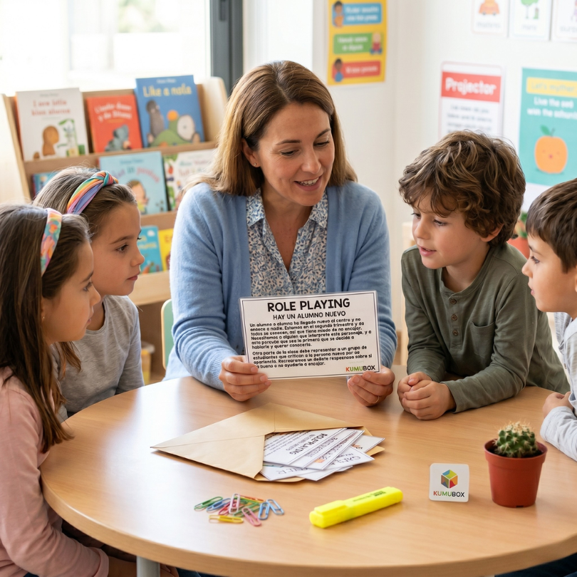 12 tarjetas con ideas para representar situaciones de juego de rol en el aula este recurso es ideal para fomentar el trabajo en equipo el respeto y la empatía e...