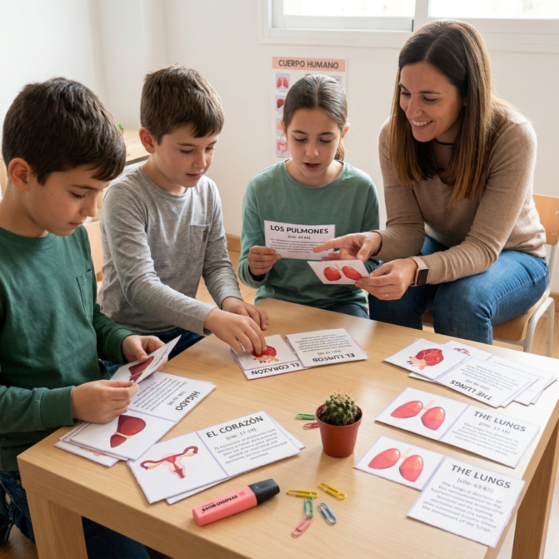 este recurso educativo incluye 14 tarjetas con el nombre de diferentes órganos del cuerpo 14 tarjetas con sus imágenes y 14 tarjetas con una breve descripción d...