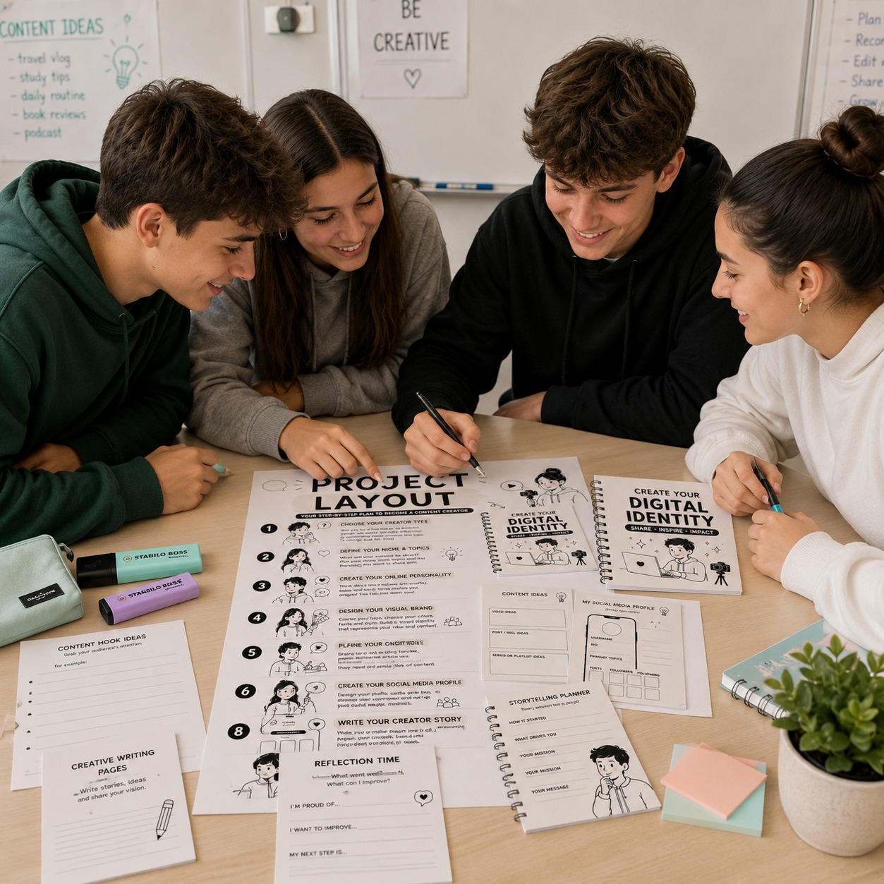 Descarga esta completa unidad didáctica de inglés para 4.º de ESO y Bachillerato sobre influencers y marketing digital. Incluye 8 sesiones completas