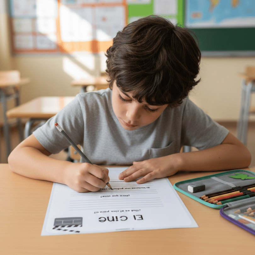 Recurso educativo para 3º y 4º de Primaria que trabaja el cine mediante fichas creativas y tarjetas de rol, fomentando la alfabetización audiovisual, la creativ